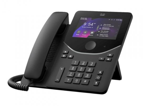 Cisco 9871 IP Phone - Corded - Corded/Cordless - Bluetooth, Wi-Fi - Desktop, Wall Mountable - Carbon Black - VoIP - 5" LCD - IEEE 802.11a/b/g/n/ac - 2 x Network (RJ-45) - PoE Ports