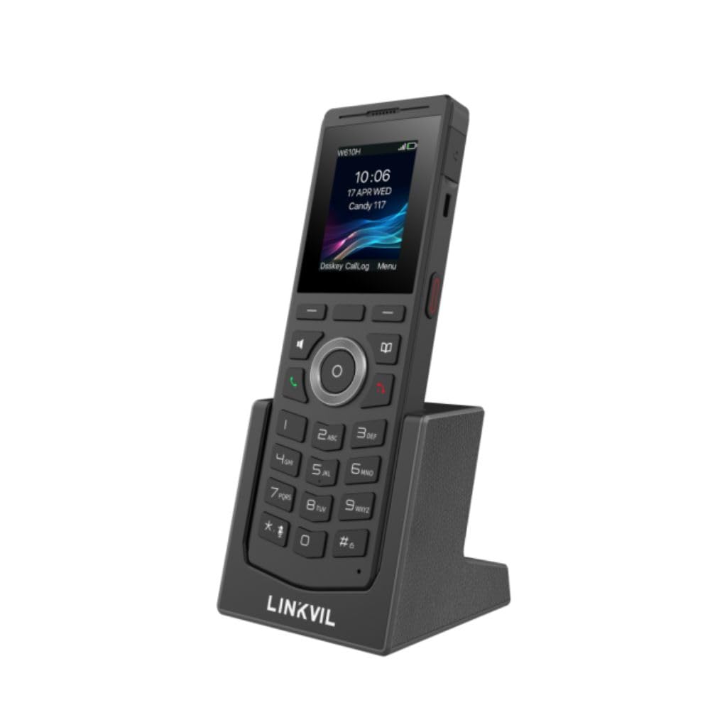 Fanvil W610H Long-Range Cordless Multi-Cell - Single-Cell Handset, Frequency Band: 902-928 MHz(America, 2-inch Color Screen with intuitive User Interface
