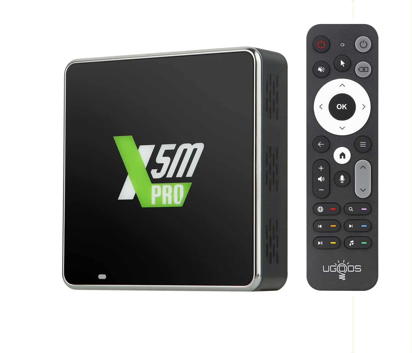 Ugoos X5m PRO TV Box Android 14.0 Amlogic S905x5m 4GB RAM 32GB ROM 2.4G/5G Dual WiFi Ethernet 1000M USB 2.0 BT5.4 Support AV1 VP9 H.265 4K HDR Box