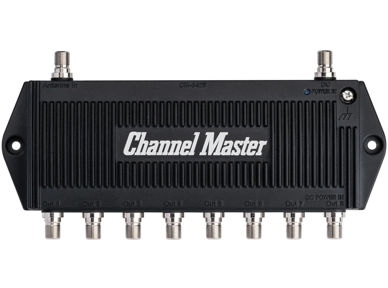 Channel Master TV Antenna Booster 8-8-Port TV Antenna Distribution Amplifier, Built-in LTE Filter, 4.5dB Gain, Compatible with Non-Amplified TV Antennas, Increases Signal Strength, Indoor/Outdoor