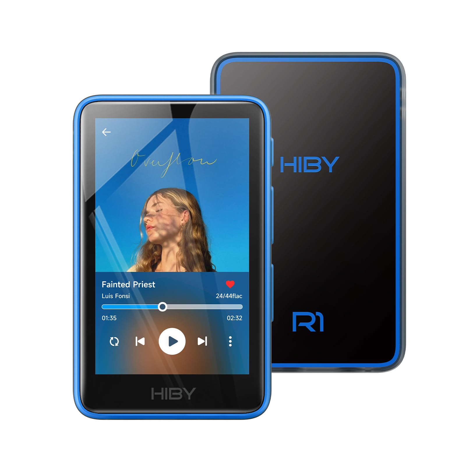 HiBy R1 HiFi MP3 Player with Bluetooth 5.1 Tidal Qobuz DSD 256 Native Lossless Music Player with Touchscreen/Hi Res Audio Certified/MSEB Tuning/2TB Expanded Memory
