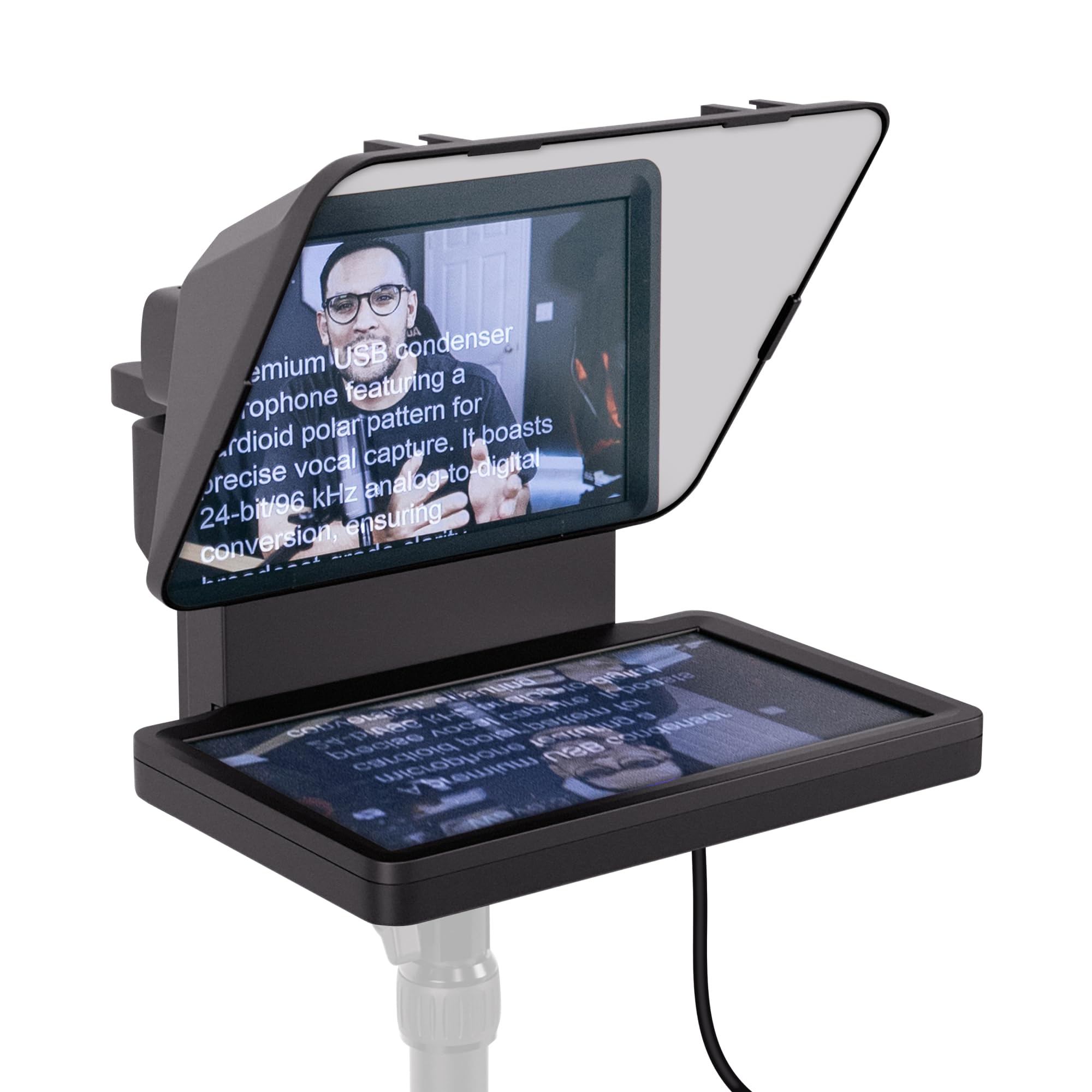 Elgato Prompter – Teleprompter with Built-in Screen for YouTube, Twitch, Zoom, MS Teams and more, Supports DSLR/Webcam/Smartphone, Drag & Drop Monitor Display, Works with Mac/PC & Stream Deck