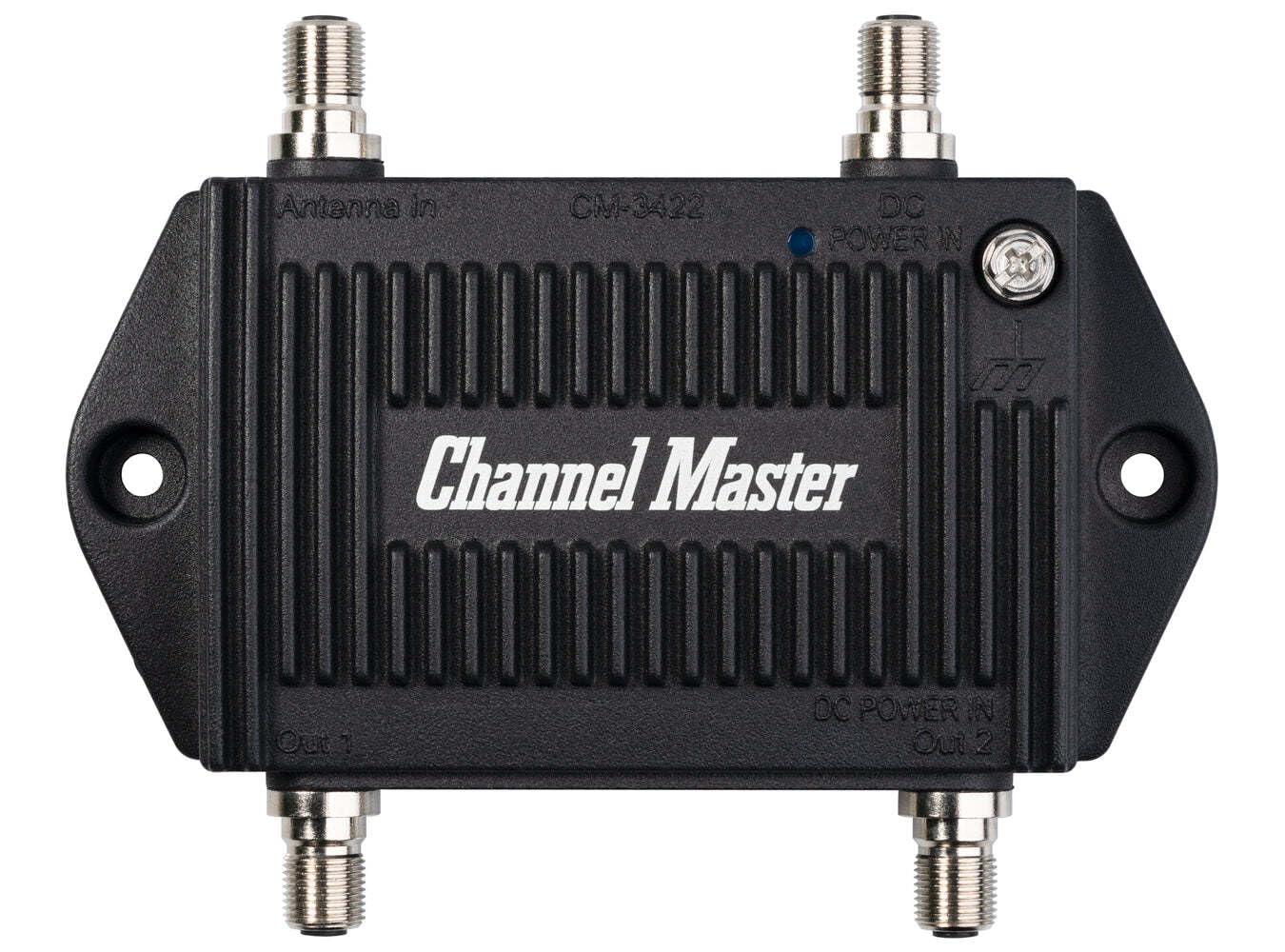 Channel Master TV Antenna Booster 2-2-Port TV Antenna Distribution Amplifier, Built-in LTE Filter, 11.5dB Gain, Compatible with Non-Amplified TV Antennas, Increases Signal Strength, Indoor/Outdoor